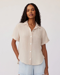 Cuffed Short Sleeve Shirt - Moroccan Sand