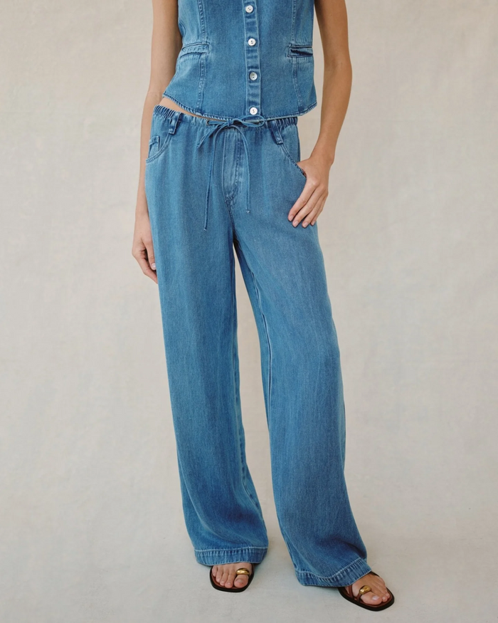 Drawstring Jean - Medium Vintage Wash