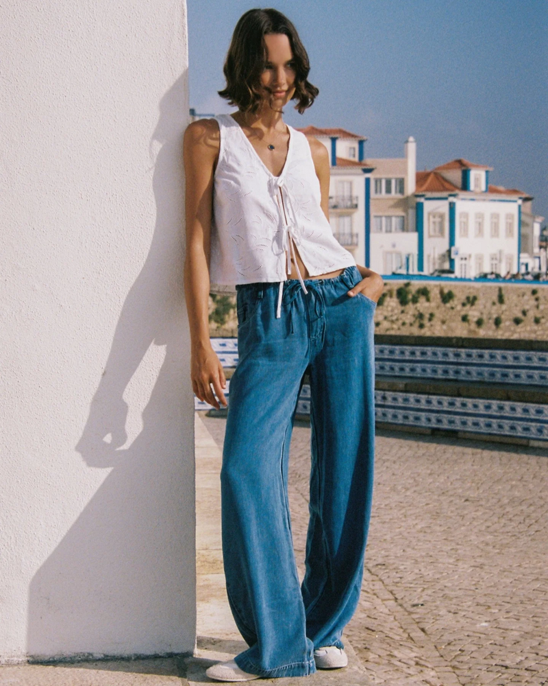 Drawstring Jean - Medium Vintage Wash
