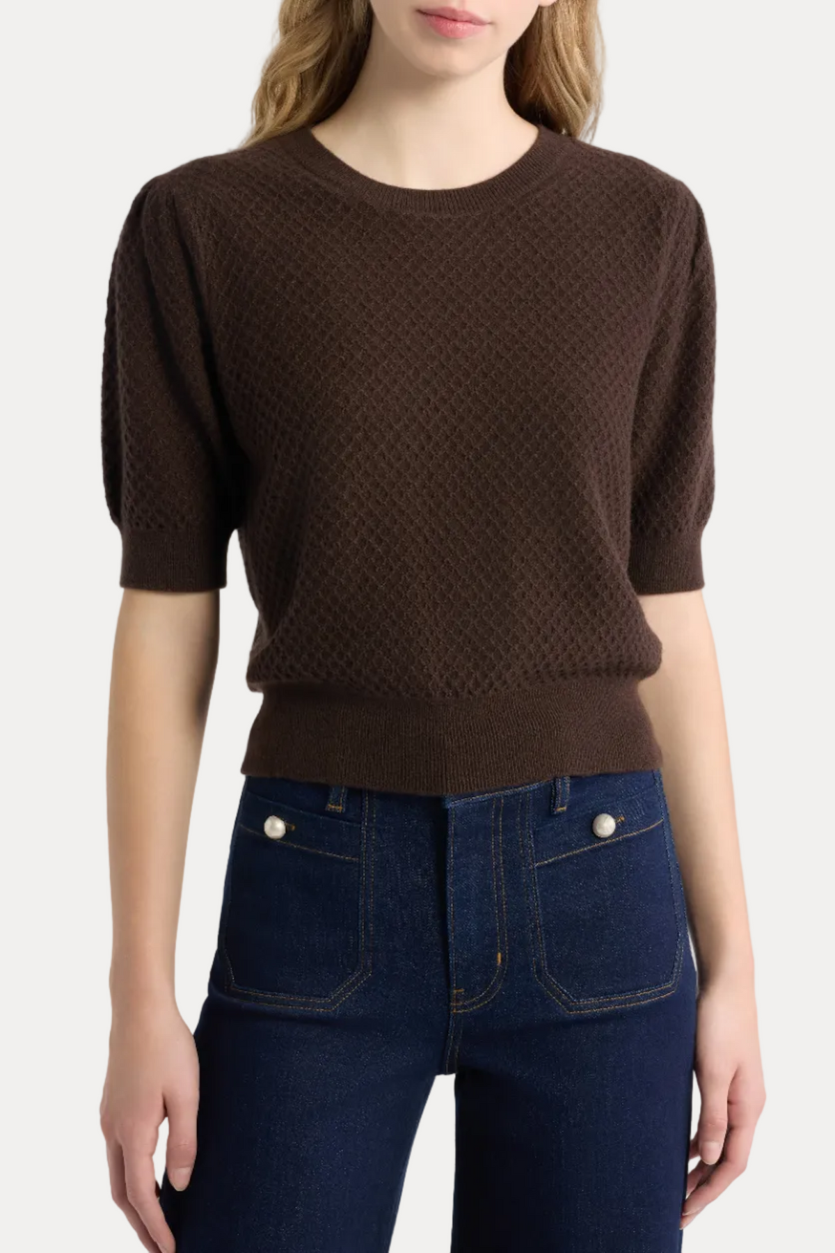 The Cashmere Gathered Sweater - Mahogany