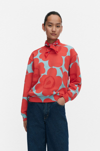 Leiot Unikko Kioski Sweatshirt - Light Blue/Red