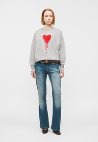 Oscar Pmo Flowing Heart Sweater - Gris Chine Clair