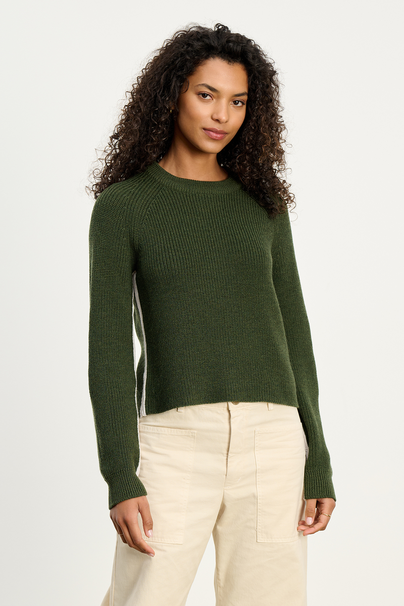 Savannah Sweater - Pine/Light Grey
