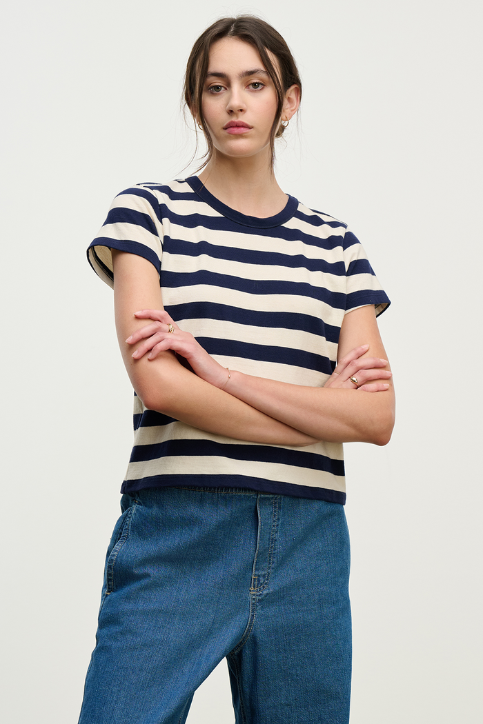 Anais Top - Navy Stripe