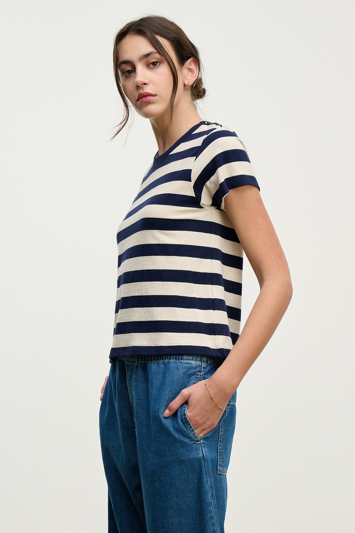 Anais Top - Navy Stripe