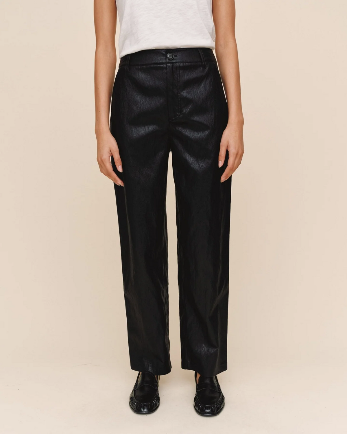 Faux Leather Pant - Black