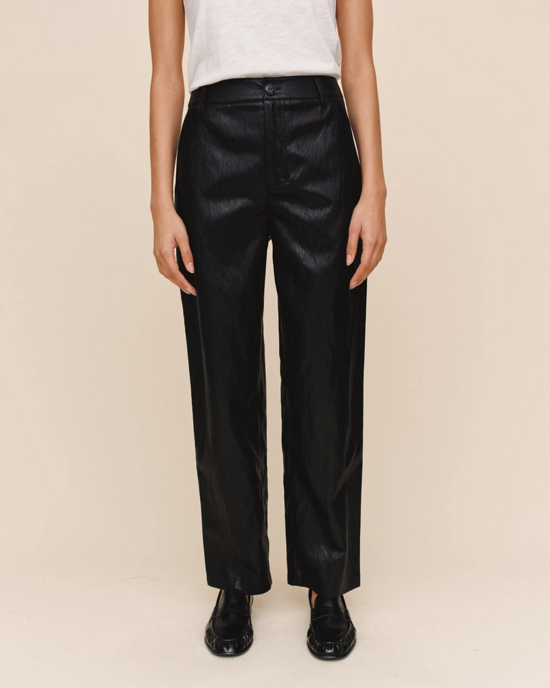 Faux Leather Pant - Black