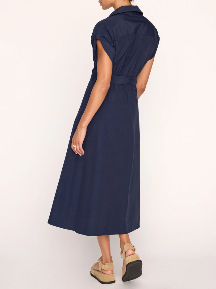 Fia Belted Dress - Navy