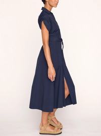 Fia Belted Dress - Navy