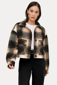 Flap Pocket Jacket - Amber Plaid