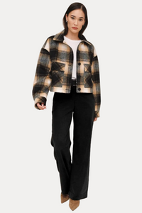 Flap Pocket Jacket - Amber Plaid