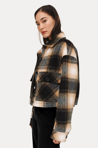 Flap Pocket Jacket - Amber Plaid