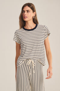 Foster Top - Natural/Navy