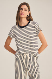 Foster Top - Natural/Navy