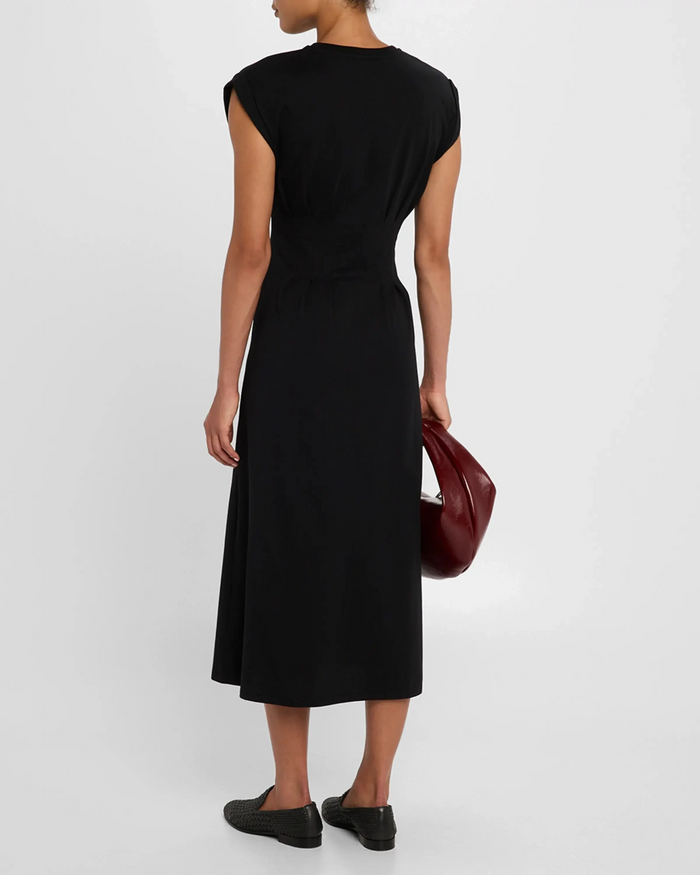 The Jersey Nipped Dress - Black