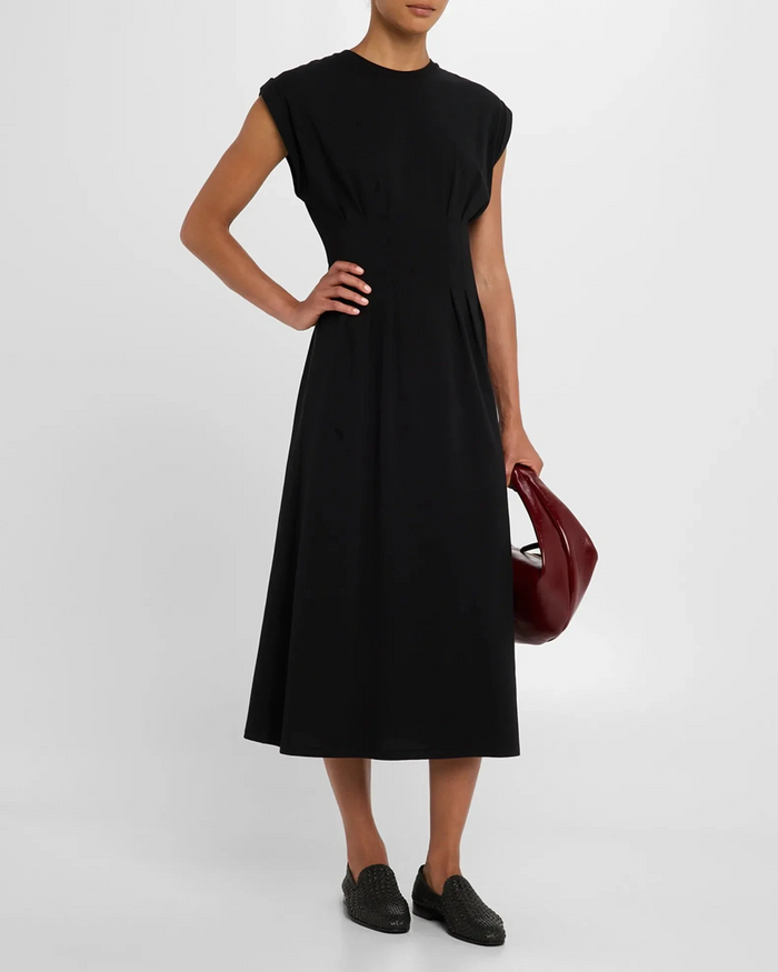 The Jersey Nipped Dress - Black