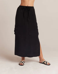Goldie Maxi Cargo Skirt - Black