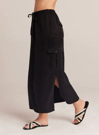 Goldie Maxi Cargo Skirt - Black