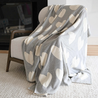 The Imperfect Heart Blanket - Heather Grey