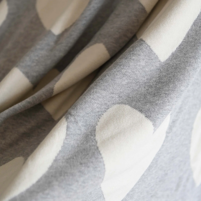 The Imperfect Heart Blanket - Heather Grey
