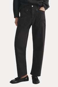 Bilie Easy Barrel Pants - Dark Cinder