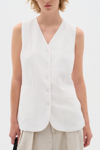 Farida Waistcoat - Pure White
