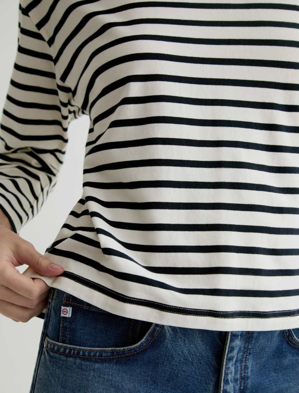 Annie Tee - Powder/Pacific Navy