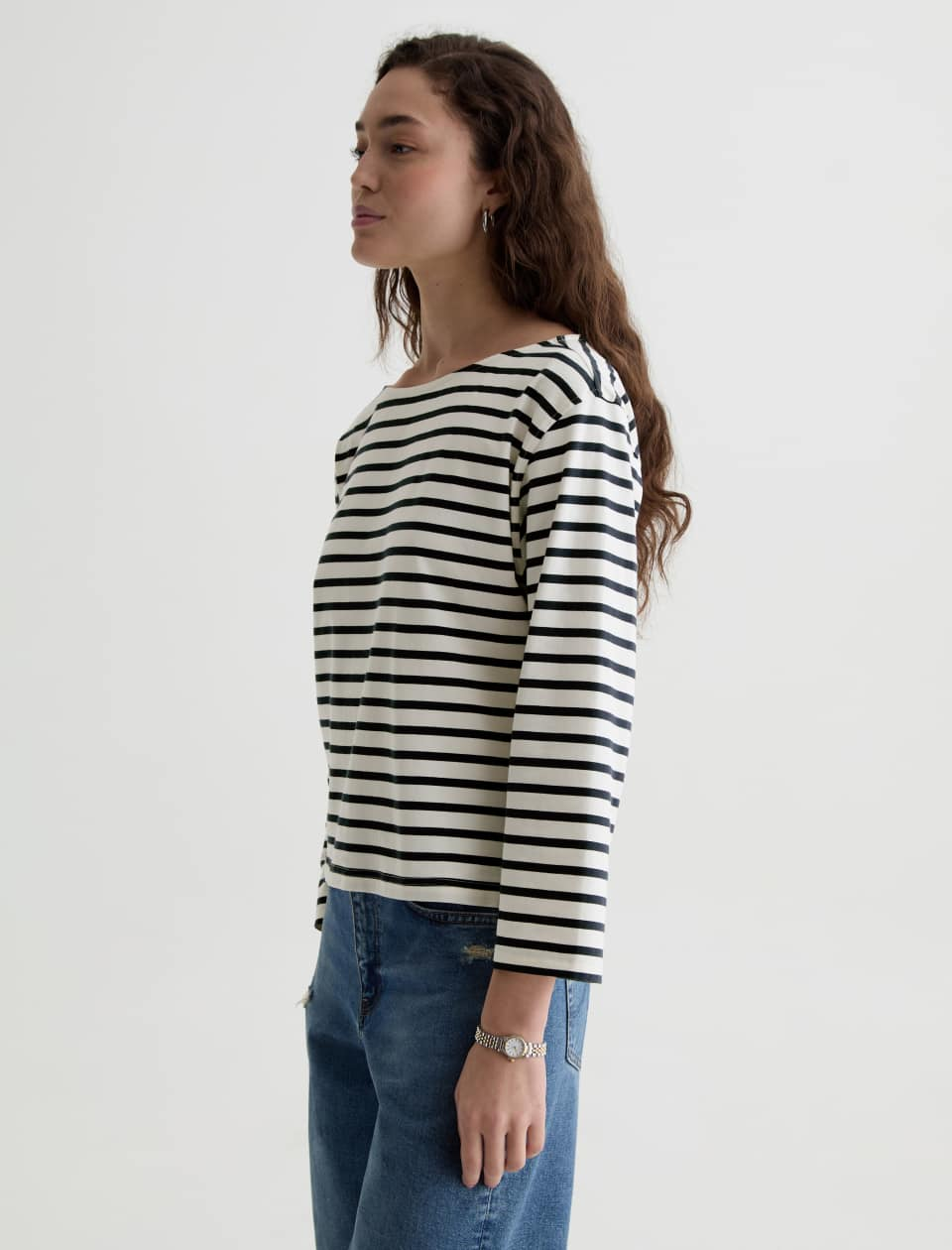 Annie Tee - Powder/Pacific Navy
