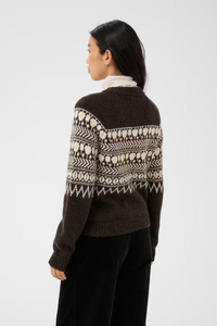 Charmaine Cardigan - Mole/Whitecap