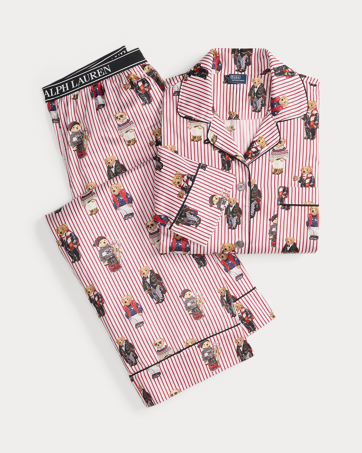 Madison PJ Set - Bear Red