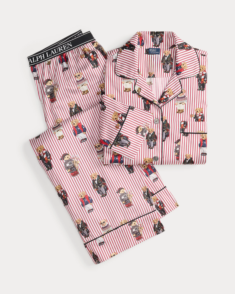 Madison PJ Set - Bear Red