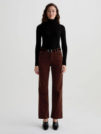 Brinley Mid Rise Straight Corduroy - Coffee Bean