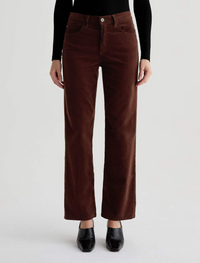 Brinley Mid Rise Straight Corduroy - Coffee Bean