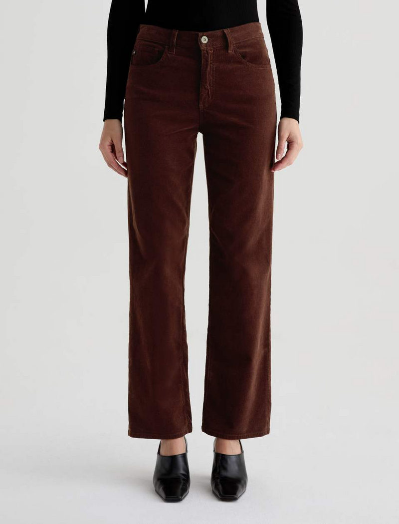 Brinley Mid Rise Straight Corduroy - Coffee Bean