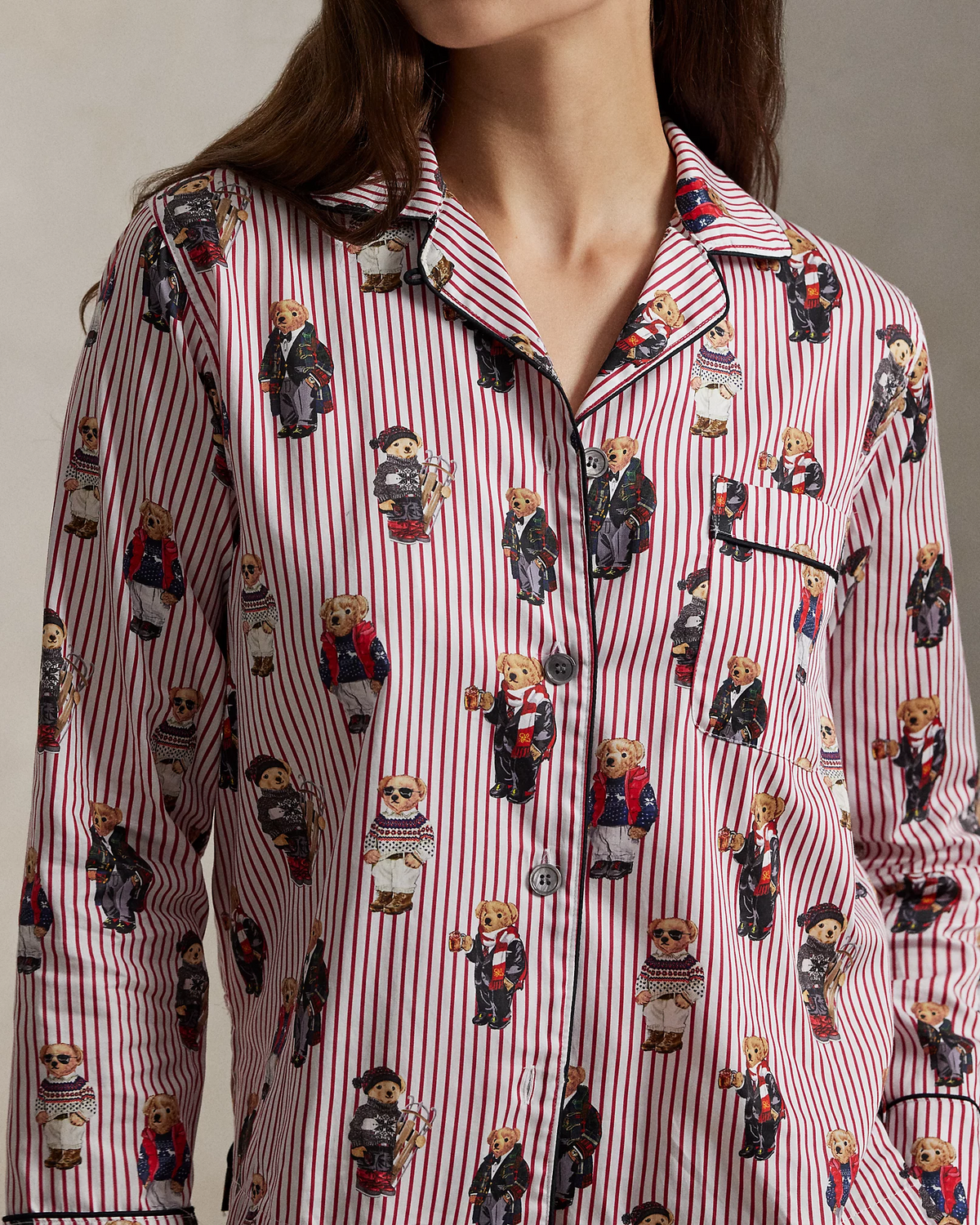 Madison PJ Set - Bear Red