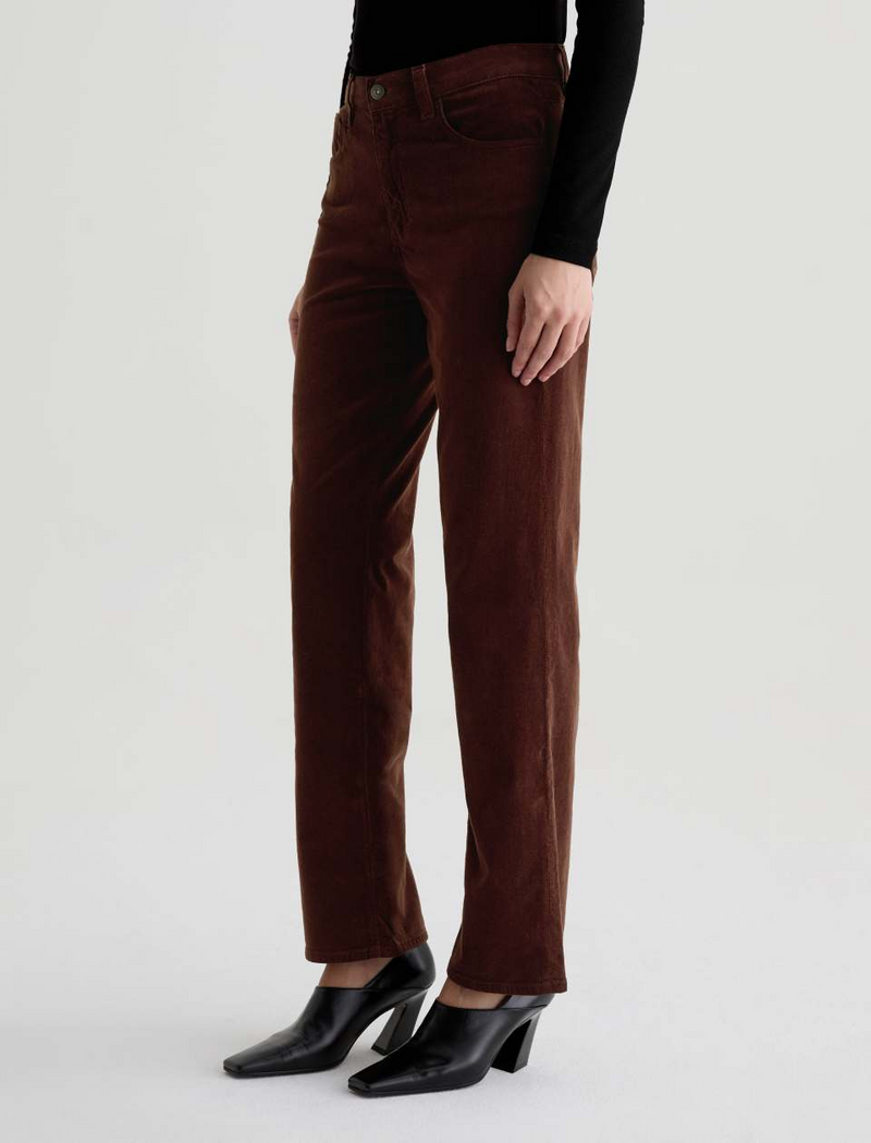 Brinley Mid Rise Straight Corduroy - Coffee Bean