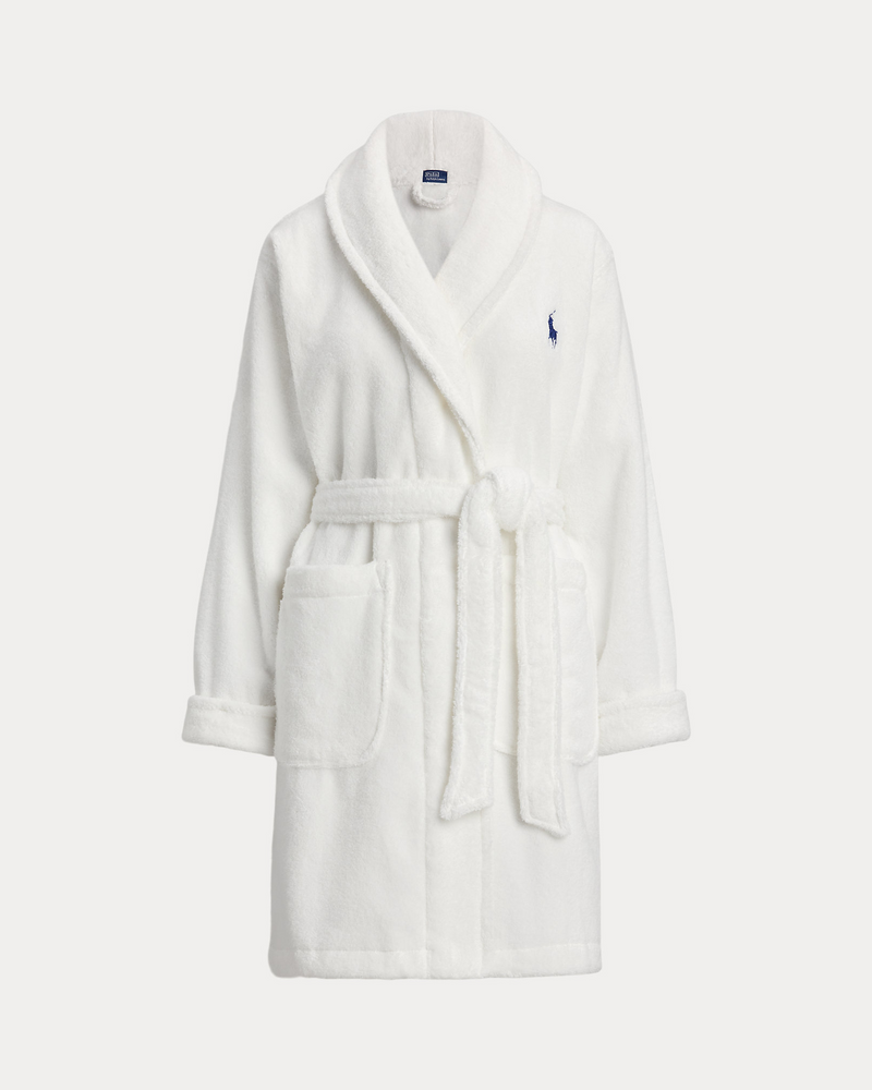 Printed Back Robe Bear - Denim Bear