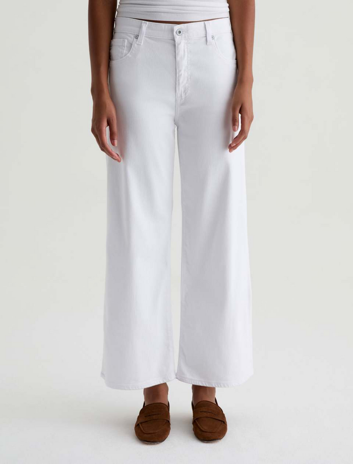 Saige Wide Leg Crop - Gallery White