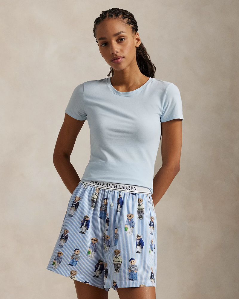 Polo Bear Cotton Boxer Short - Oxford Blue