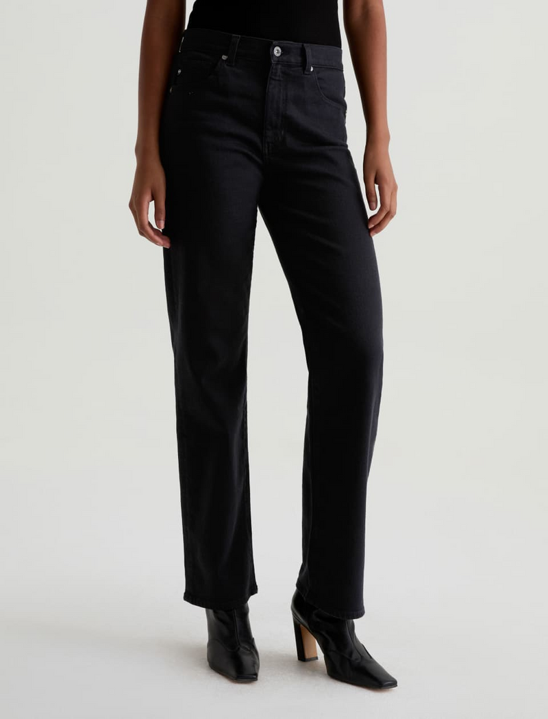 Brinley Mid Rise Straight - Super Black