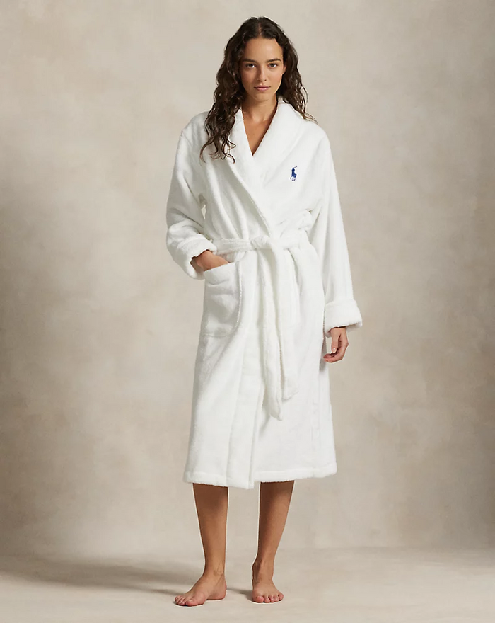 Printed Back Robe Bear - Denim Bear