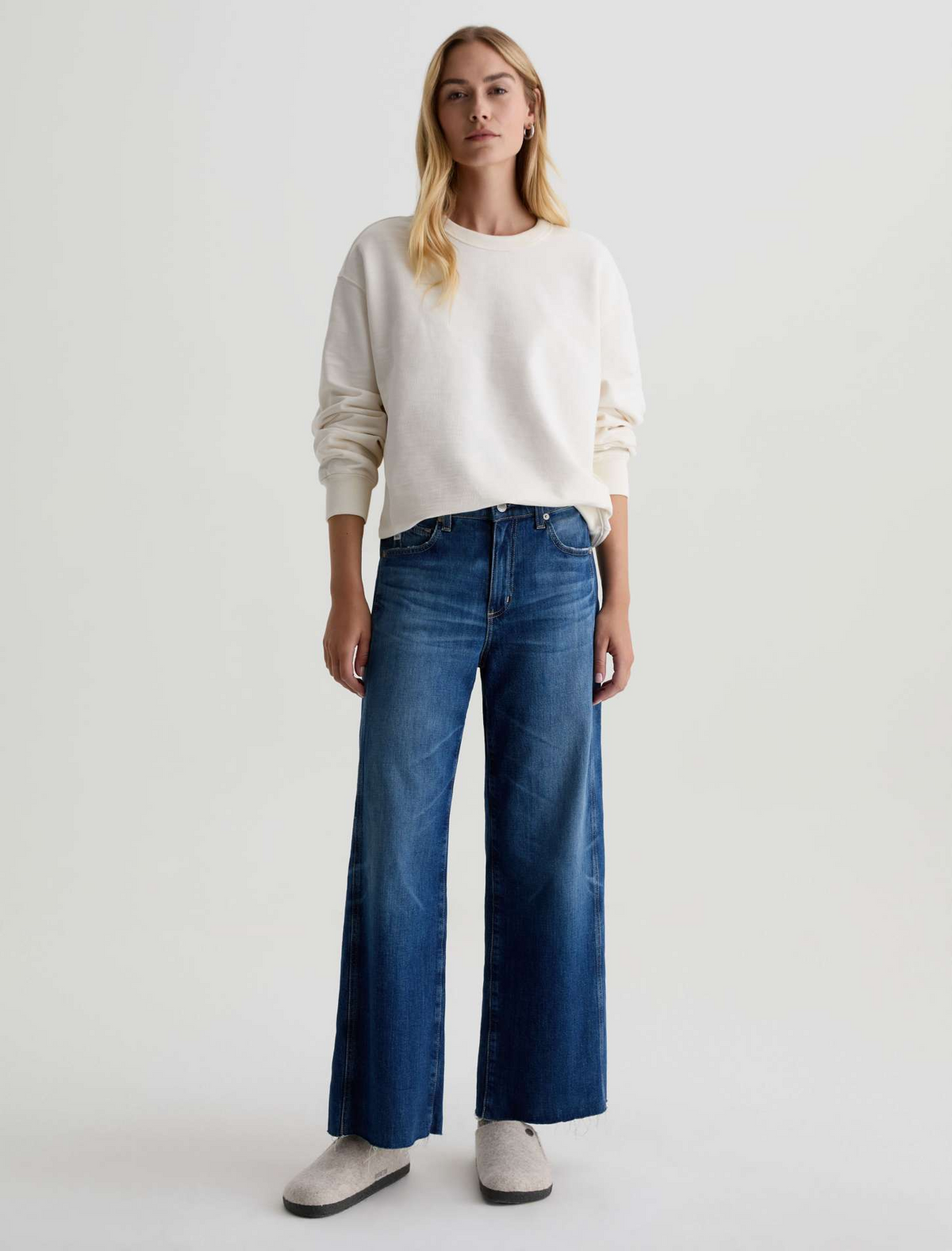 Saige Wide Leg Crop - Watermist
