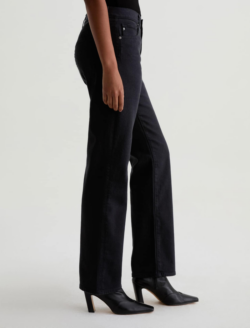 Brinley Mid Rise Straight - Super Black