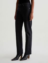 Brinley Mid Rise Straight - Super Black