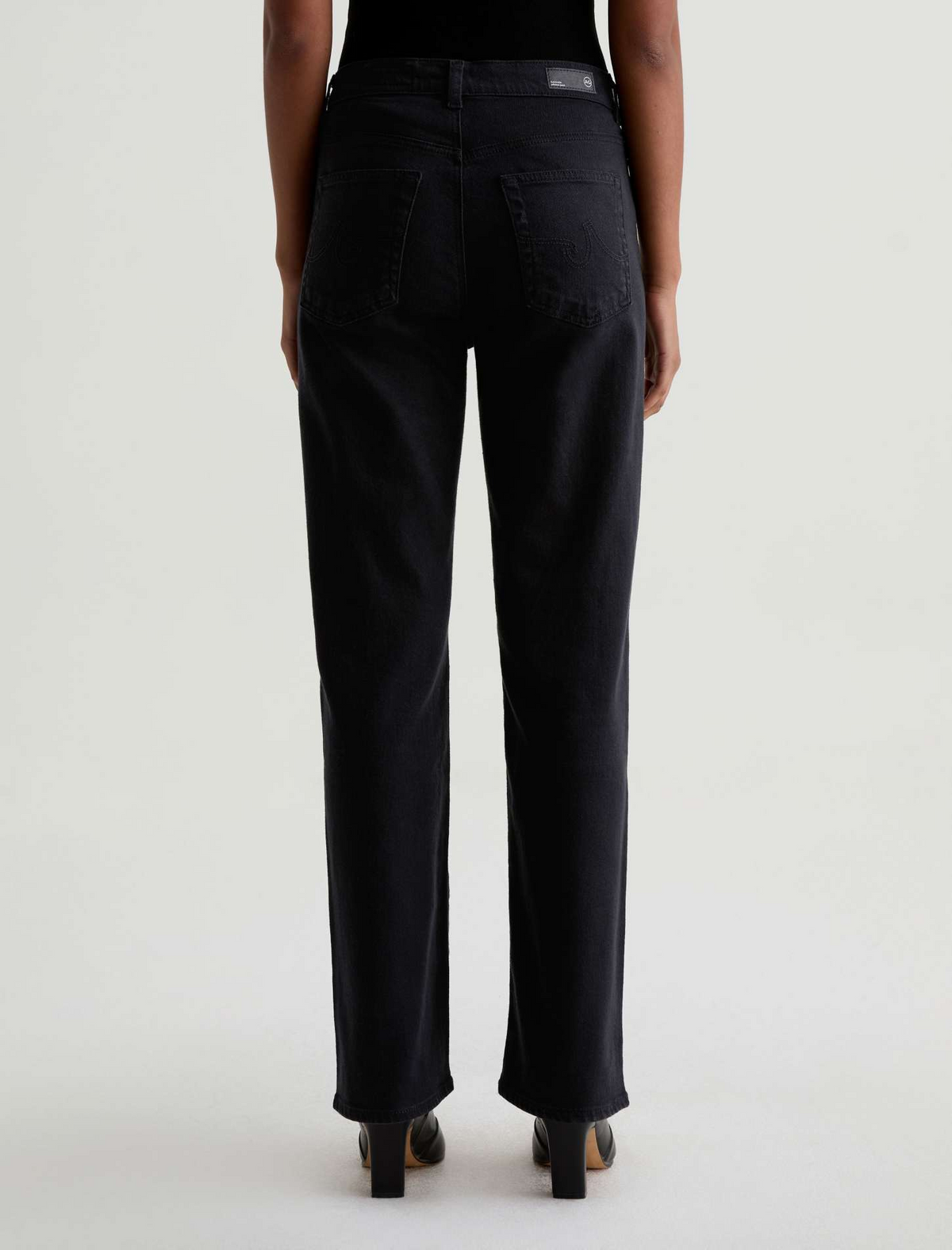 Brinley Mid Rise Straight - Super Black