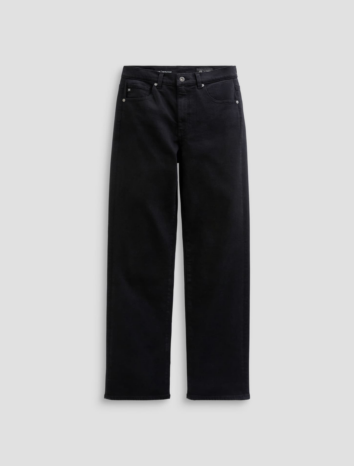 Brinley Mid Rise Straight - Super Black
