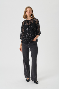 Vivan Blouse - Black Sequins