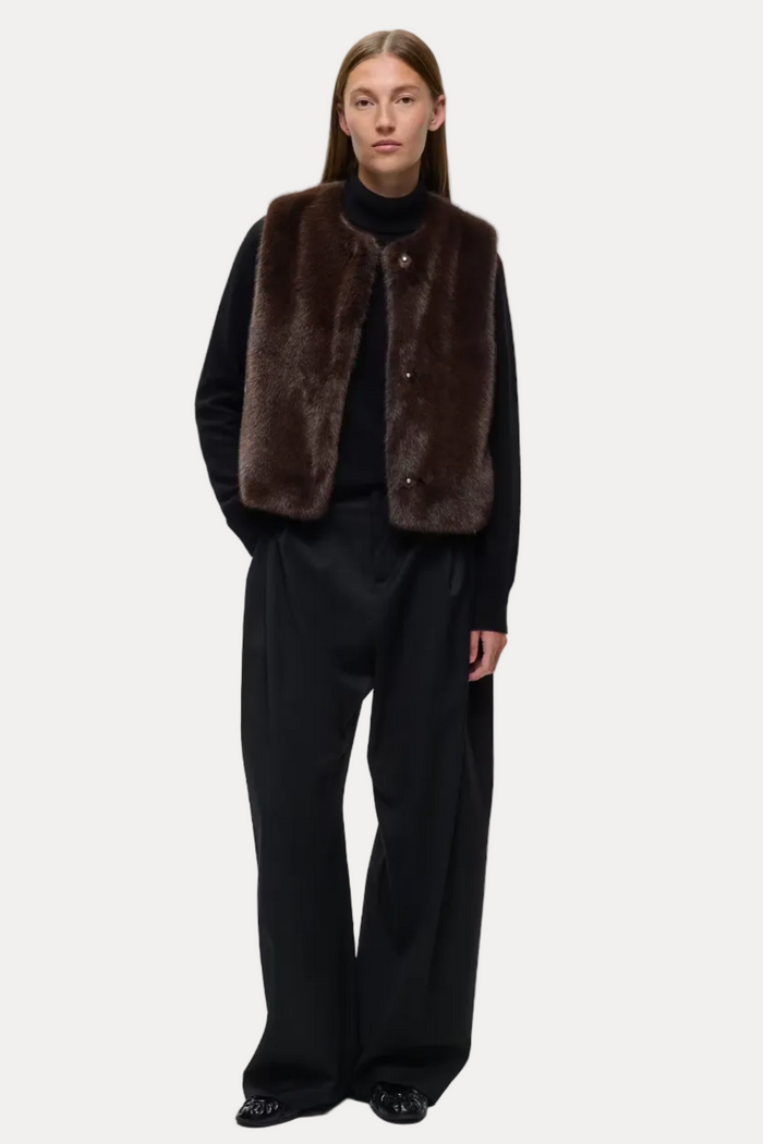 Zabelle Vest - Chocolate Brown