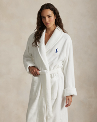 Printed Back Robe Bear - Denim Bear