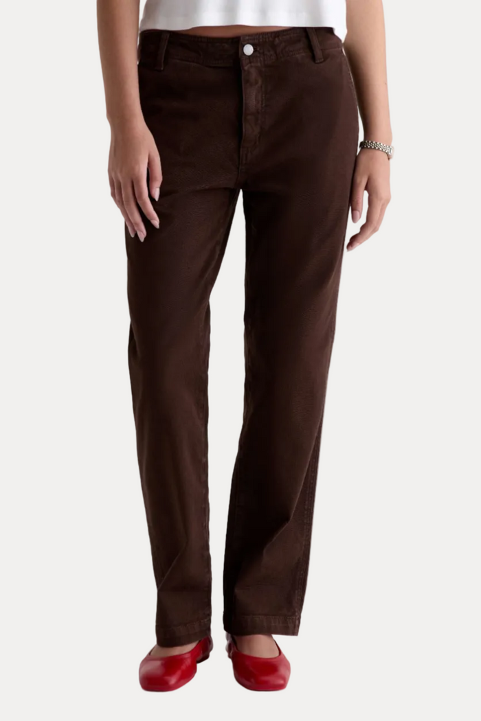 Brinley Mid Rise Straight - Sulfur Wood Brown